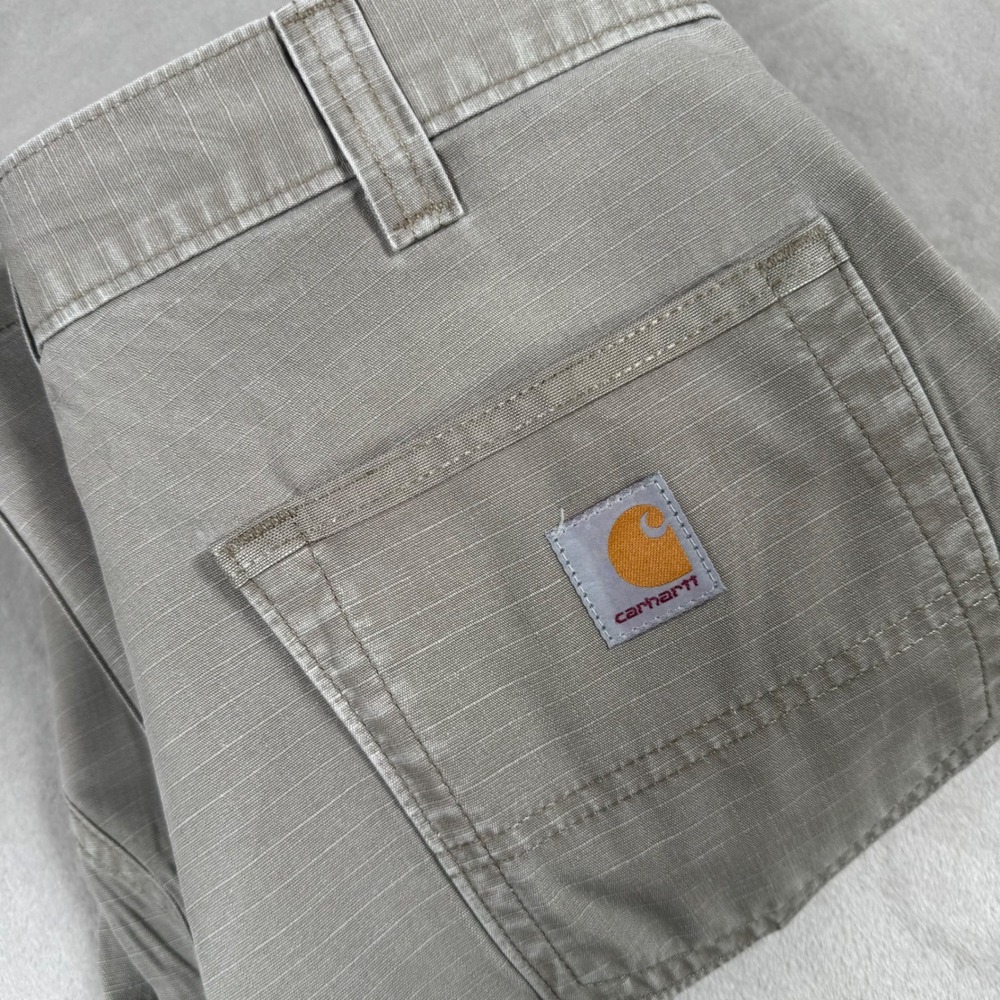 Carhartt Cargo Pants Mens 32x32 Tan Relaxed Fit Ripstop B342 DES Workwear